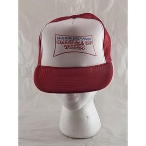Vintage Craftsman Bench Power Carnival of Values Snapback Rope Hat Trucker Cap